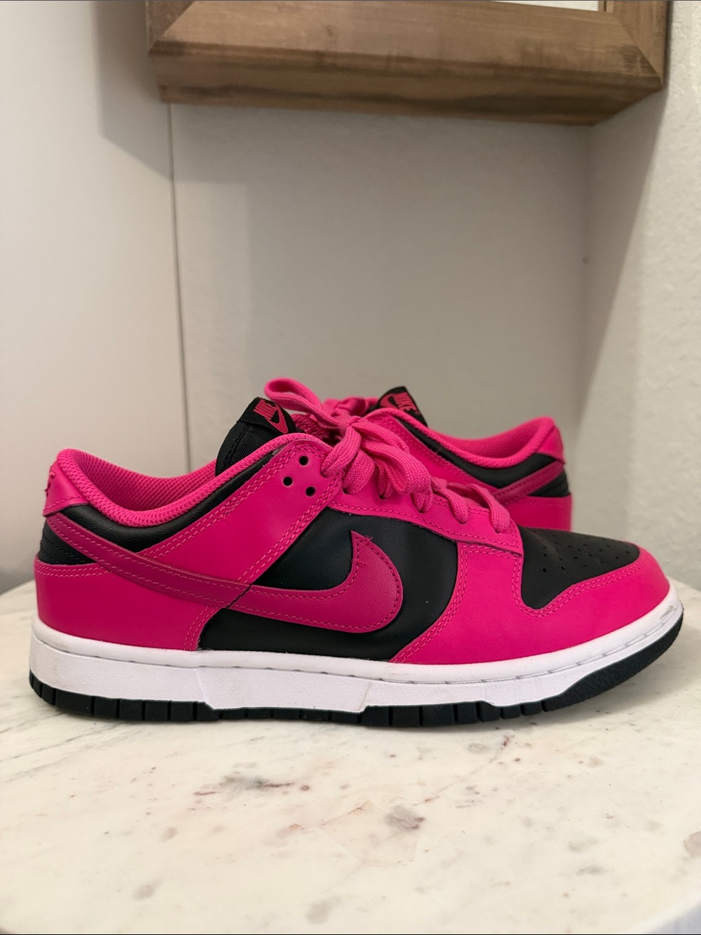 Nike Low-Top Sneakers in Hot Pink and Black